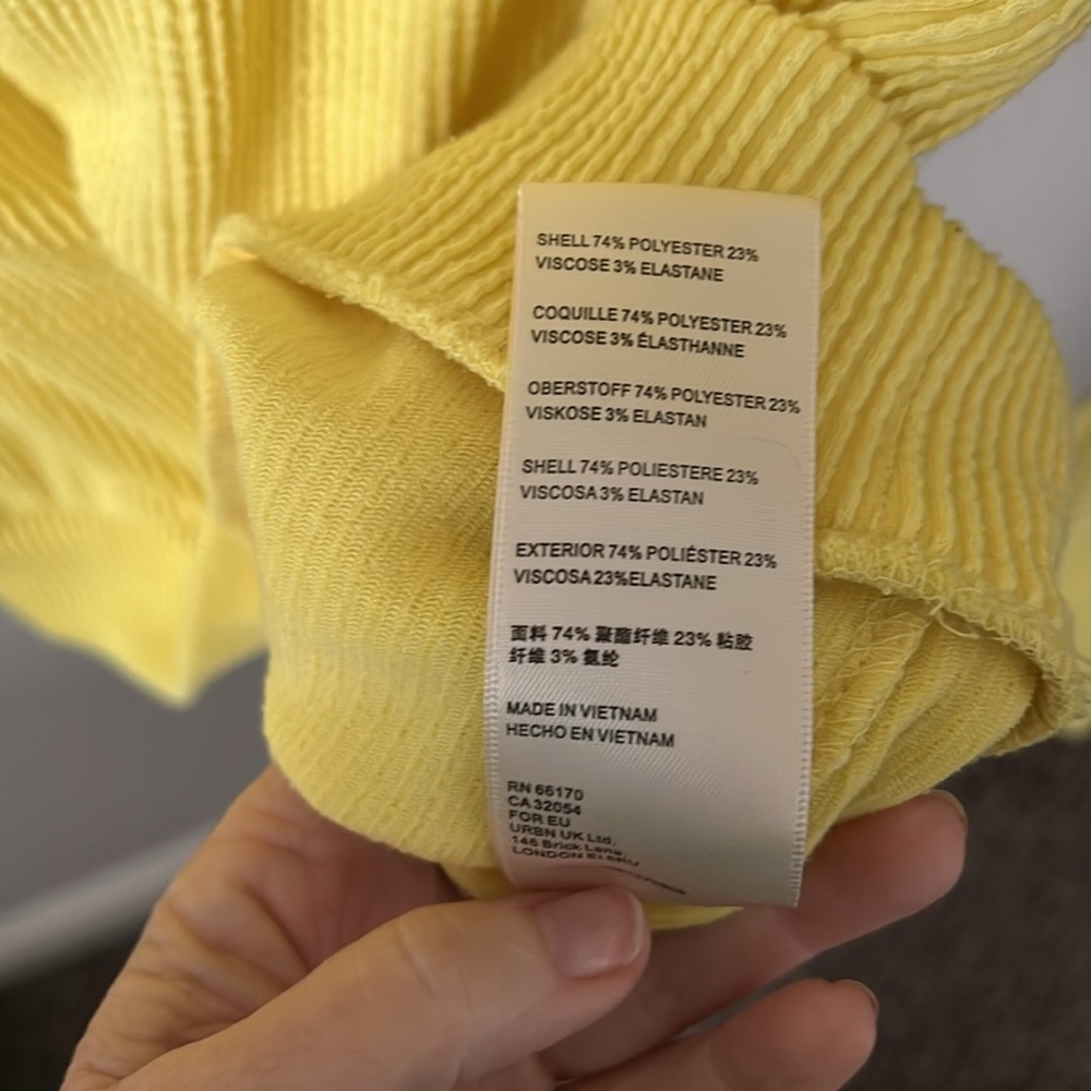 Maeve Anthropologie Yellow Long Sleeve Oversized Top Small - Picture 6 of 6